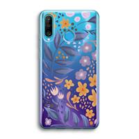 CaseCompany Flowers with blue leaves: Huawei P30 Lite Transparant Hoesje