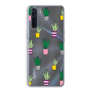 CaseCompany Sanseveria: Oppo A91 Transparant Hoesje