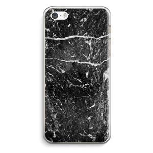 CaseCompany Zwart marmer: iPhone 5 / 5S / SE Transparant Hoesje