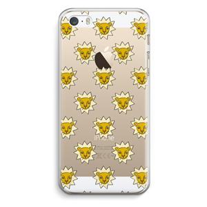 CaseCompany Leeuwenkoppen: iPhone 5 / 5S / SE Transparant Hoesje