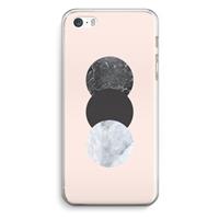 CaseCompany Marmeren cirkels: iPhone 5 / 5S / SE Transparant Hoesje