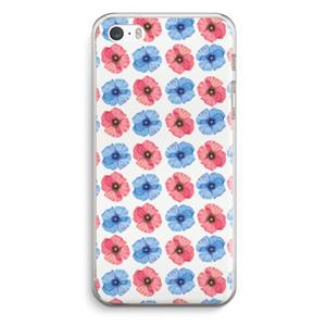 CaseCompany Klaproosjes: iPhone 5 / 5S / SE Transparant Hoesje