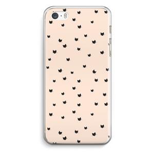 CaseCompany Kleine kattenkopjes: iPhone 5 / 5S / SE Transparant Hoesje