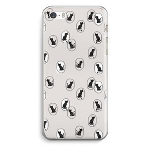 CaseCompany Miauw: iPhone 5 / 5S / SE Transparant Hoesje