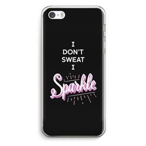 CaseCompany Sparkle quote: iPhone 5 / 5S / SE Transparant Hoesje