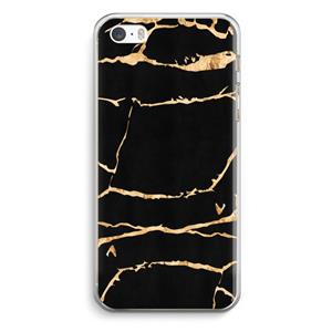 CaseCompany Gouden marmer: iPhone 5 / 5S / SE Transparant Hoesje