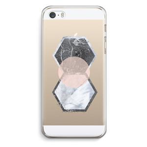 CaseCompany Creatieve toets: iPhone 5 / 5S / SE Transparant Hoesje