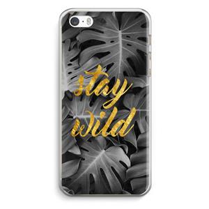 CaseCompany Stay wild: iPhone 5 / 5S / SE Transparant Hoesje