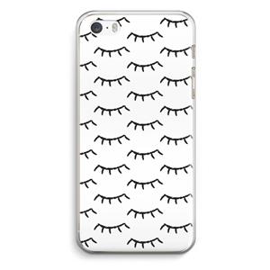 CaseCompany Wimpers: iPhone 5 / 5S / SE Transparant Hoesje