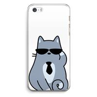 CaseCompany Cool cat: iPhone 5 / 5S / SE Transparant Hoesje