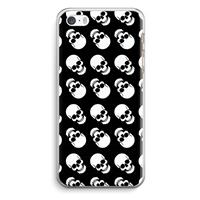 CaseCompany Musketon Skulls: iPhone 5 / 5S / SE Transparant Hoesje