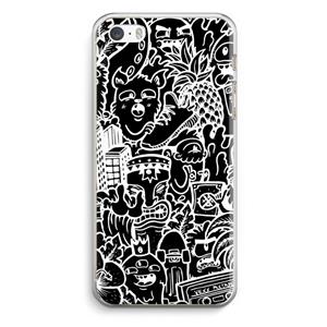 CaseCompany Vexx Black Mixtape: iPhone 5 / 5S / SE Transparant Hoesje