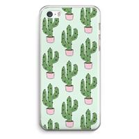 CaseCompany Cactus Lover: iPhone 5 / 5S / SE Transparant Hoesje