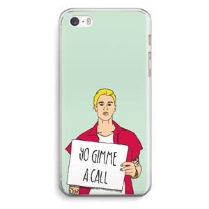 CaseCompany Gimme a call: iPhone 5 / 5S / SE Transparant Hoesje