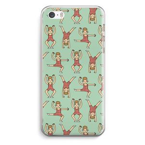 CaseCompany Gymboys: iPhone 5 / 5S / SE Transparant Hoesje