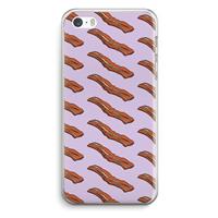 CaseCompany Bacon to my eggs #2: iPhone 5 / 5S / SE Transparant Hoesje