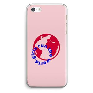 CaseCompany Run The World: iPhone 5 / 5S / SE Transparant Hoesje