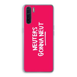 CaseCompany Neuters (roze): Oppo A91 Transparant Hoesje