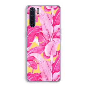 CaseCompany Pink Banana: Oppo A91 Transparant Hoesje