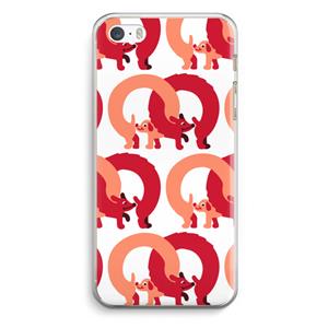 CaseCompany Dogs: iPhone 5 / 5S / SE Transparant Hoesje