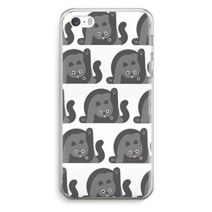 CaseCompany Cats: iPhone 5 / 5S / SE Transparant Hoesje