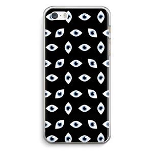 CaseCompany Eyes pattern: iPhone 5 / 5S / SE Transparant Hoesje