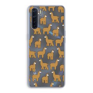 CaseCompany Alpacas: Oppo A91 Transparant Hoesje