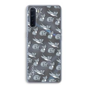 CaseCompany Poezen: Oppo A91 Transparant Hoesje