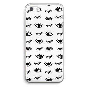 CaseCompany Eye pattern #2: iPhone 5 / 5S / SE Transparant Hoesje