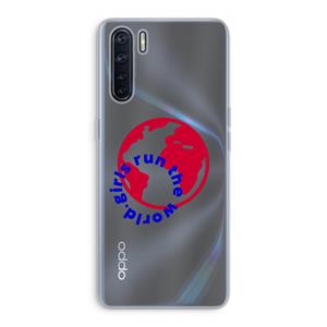 CaseCompany Run The World: Oppo A91 Transparant Hoesje