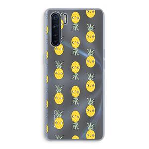 CaseCompany Ananas: Oppo A91 Transparant Hoesje