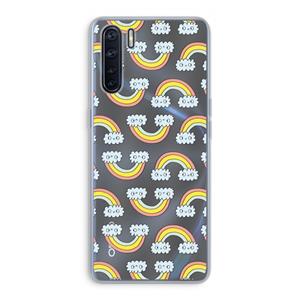 CaseCompany Regenboog: Oppo A91 Transparant Hoesje