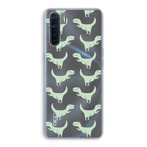 CaseCompany Dinos: Oppo A91 Transparant Hoesje