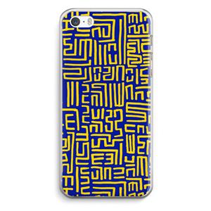 CaseCompany Majorelle Blue Print: iPhone 5 / 5S / SE Transparant Hoesje