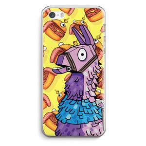 CaseCompany Loot Burger: iPhone 5 / 5S / SE Transparant Hoesje