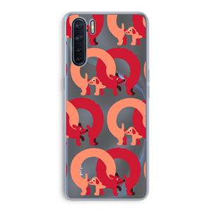 CaseCompany Dogs: Oppo A91 Transparant Hoesje