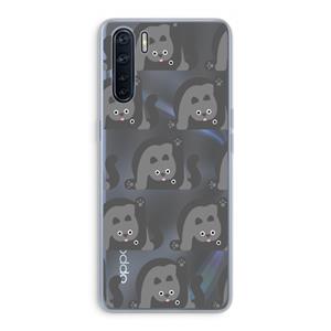 CaseCompany Cats: Oppo A91 Transparant Hoesje