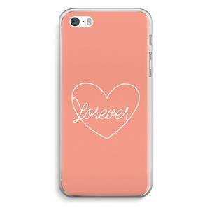 CaseCompany Forever heart: iPhone 5 / 5S / SE Transparant Hoesje