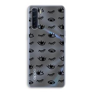 CaseCompany Eye pattern #2: Oppo A91 Transparant Hoesje