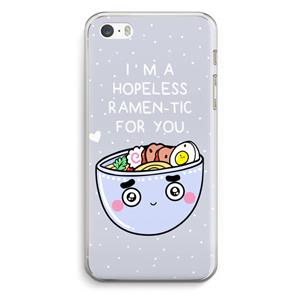 CaseCompany I'm A Hopeless Ramen-Tic For You: iPhone 5 / 5S / SE Transparant Hoesje