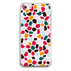 CaseCompany Colored Giraffe: iPhone 5 / 5S / SE Transparant Hoesje