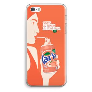 CaseCompany Peach please!: iPhone 5 / 5S / SE Transparant Hoesje