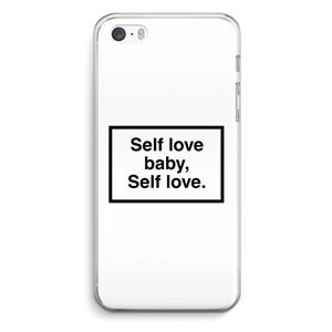 CaseCompany Self love: iPhone 5 / 5S / SE Transparant Hoesje