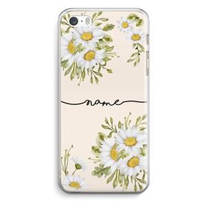 CaseCompany Daisies: iPhone 5 / 5S / SE Transparant Hoesje