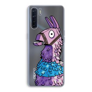 CaseCompany Lama: Oppo A91 Transparant Hoesje