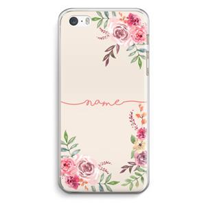 CaseCompany Rozen: iPhone 5 / 5S / SE Transparant Hoesje