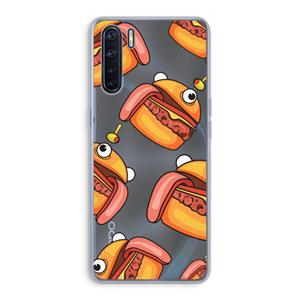 CaseCompany Hamburger: Oppo A91 Transparant Hoesje