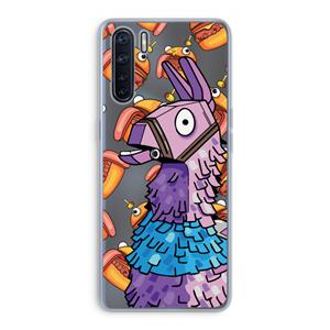 CaseCompany Loot Burger: Oppo A91 Transparant Hoesje