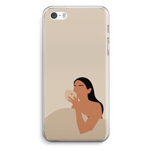 CaseCompany Fresh coffee: iPhone 5 / 5S / SE Transparant Hoesje