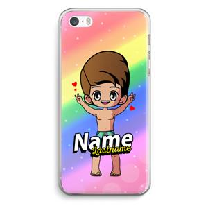 CaseCompany Chibi Maker man: iPhone 5 / 5S / SE Transparant Hoesje